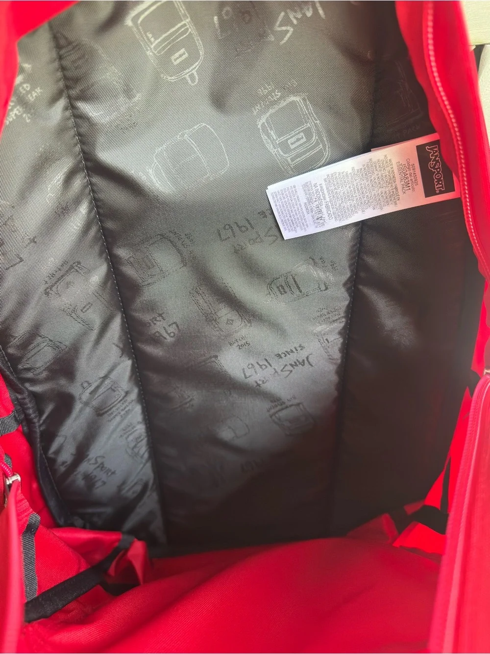 Jansport NWT Essential Backpack Red 24L
